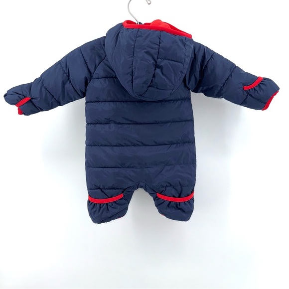 Nike Baby Boy Newborn Navy Blue and Red Snowsuit - Picture 2 of 4